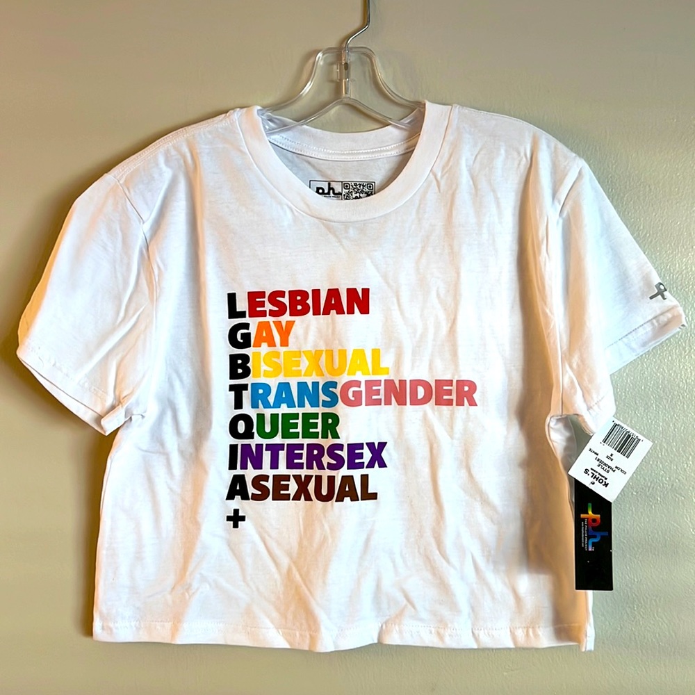 LGBTQIA+ Tee Phluid Project PRIDE Collection * Rainbow * Unisex Cropped T-Shirt
